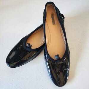 Bottega Veneta Black Patent Leather Flats